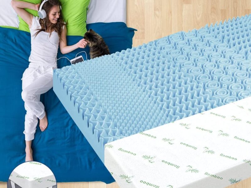STARRY EUCALYT 7 Zone Cool Gel Memory Foam Topper, King, 8cm