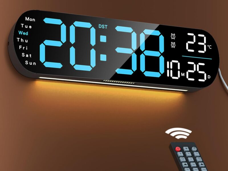 Necomi Ambient Light Digital Wall Clock