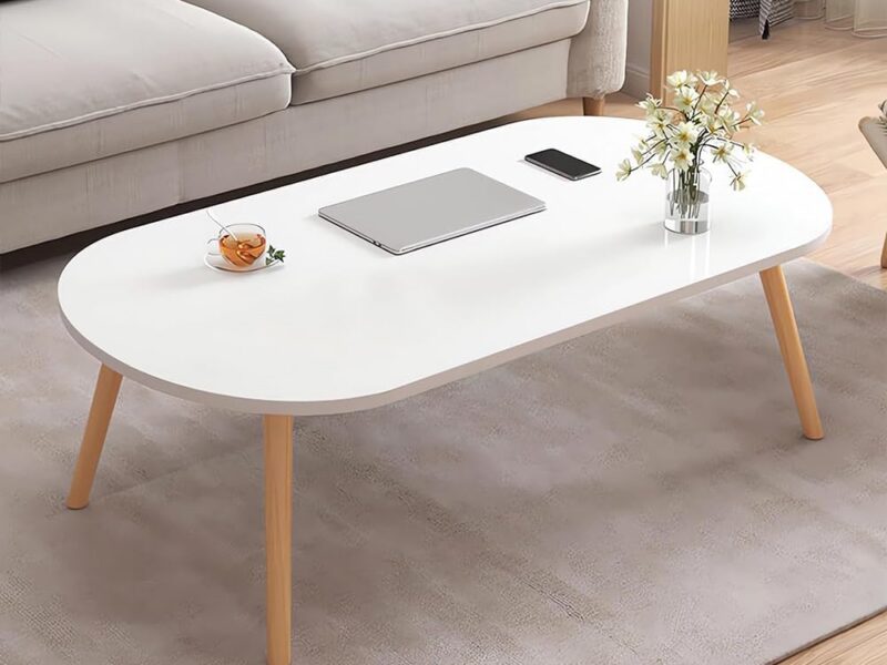 KirbyBear White Storage Shelf Coffee Table