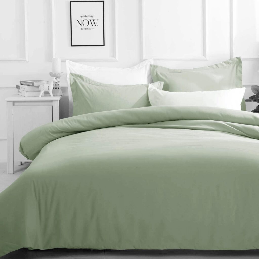 Luxton Sage Green Microfibre Quilt Cover Set