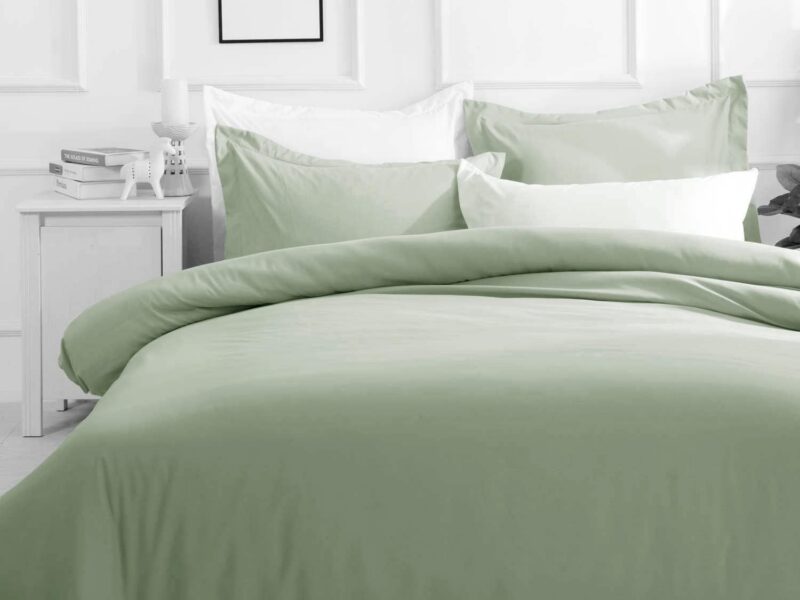 Luxton Sage Green Microfibre Quilt Cover Set