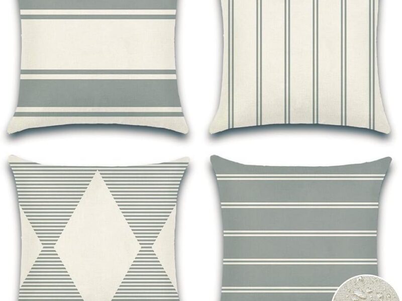 OTOSTAR Polyester Geometric Outdoor Cushion Covers, Set of 4