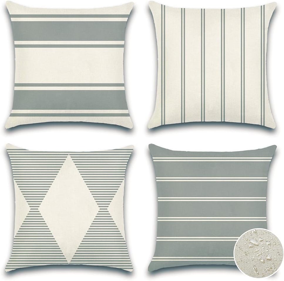 OTOSTAR Polyester Geometric Outdoor Cushion Covers, Set of 4
