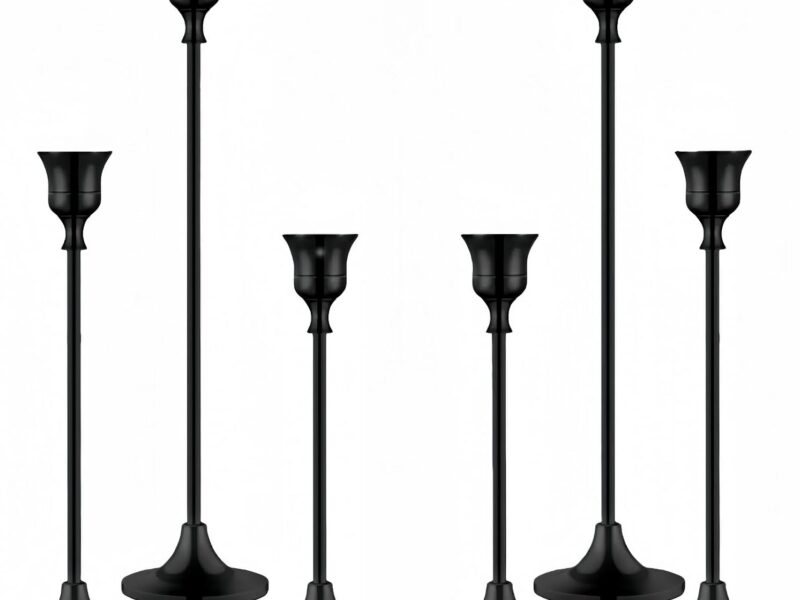SBRC ZXX Matte Black Aluminium 6 Taper Candle Holders