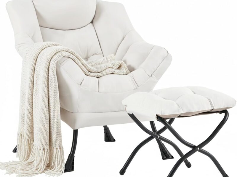 Givjoy Headrest Armchair and Ottoman