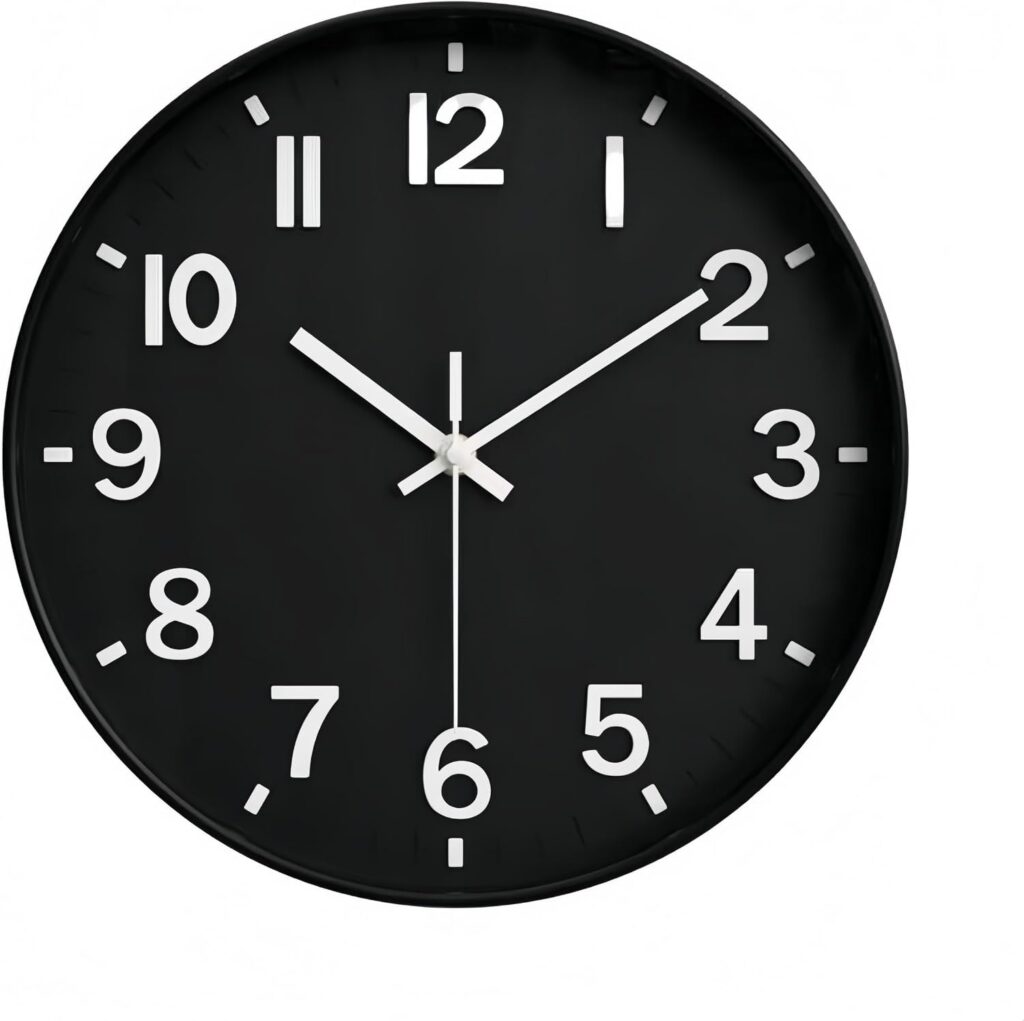 XINHEFENG Sweep Wall Clock, Black