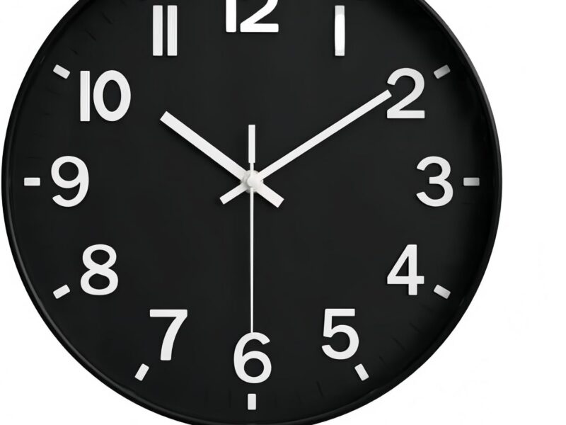 XINHEFENG Sweep Wall Clock, Black