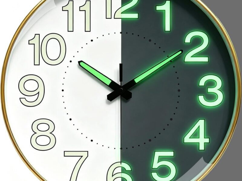 AOPO Night Light Numeral Wall Clock