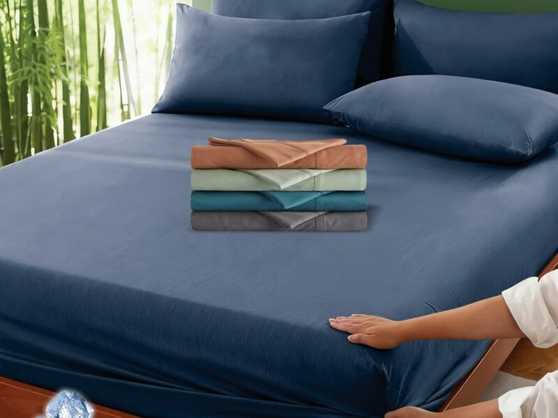 ForZzz Queen Cooling Bamboo Fitted Sheet Set