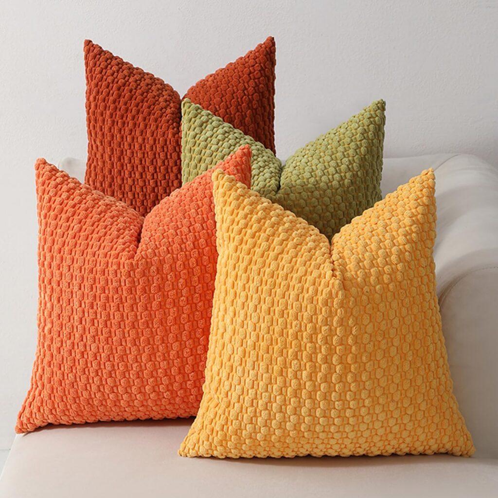 Lucckey Corduroy Cushion Covers, Set of 4