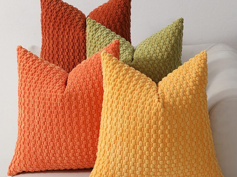 Lucckey Corduroy Cushion Covers, Set of 4