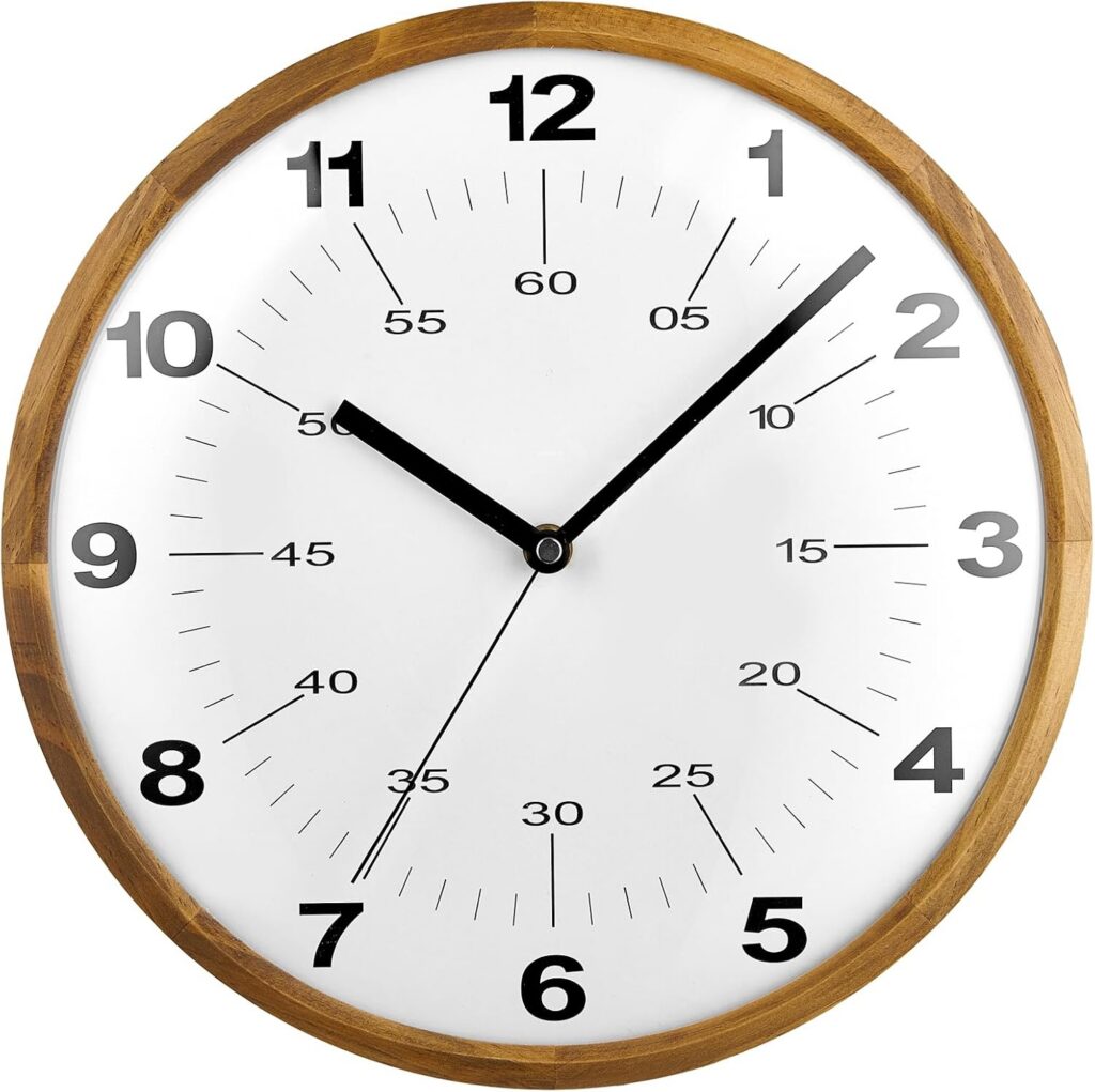 Tahitica Pine Frame Wall Clock, Brown