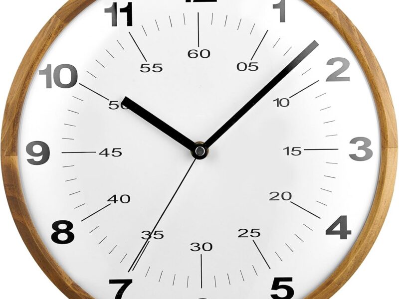 Tahitica Pine Frame Wall Clock, Brown