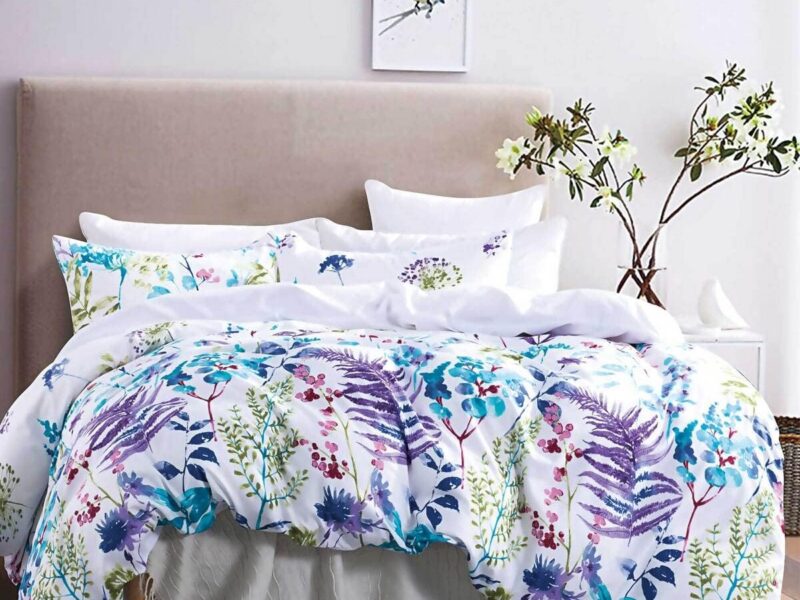 Luxton Botanical Floral Microfibre Quilt Cover Set