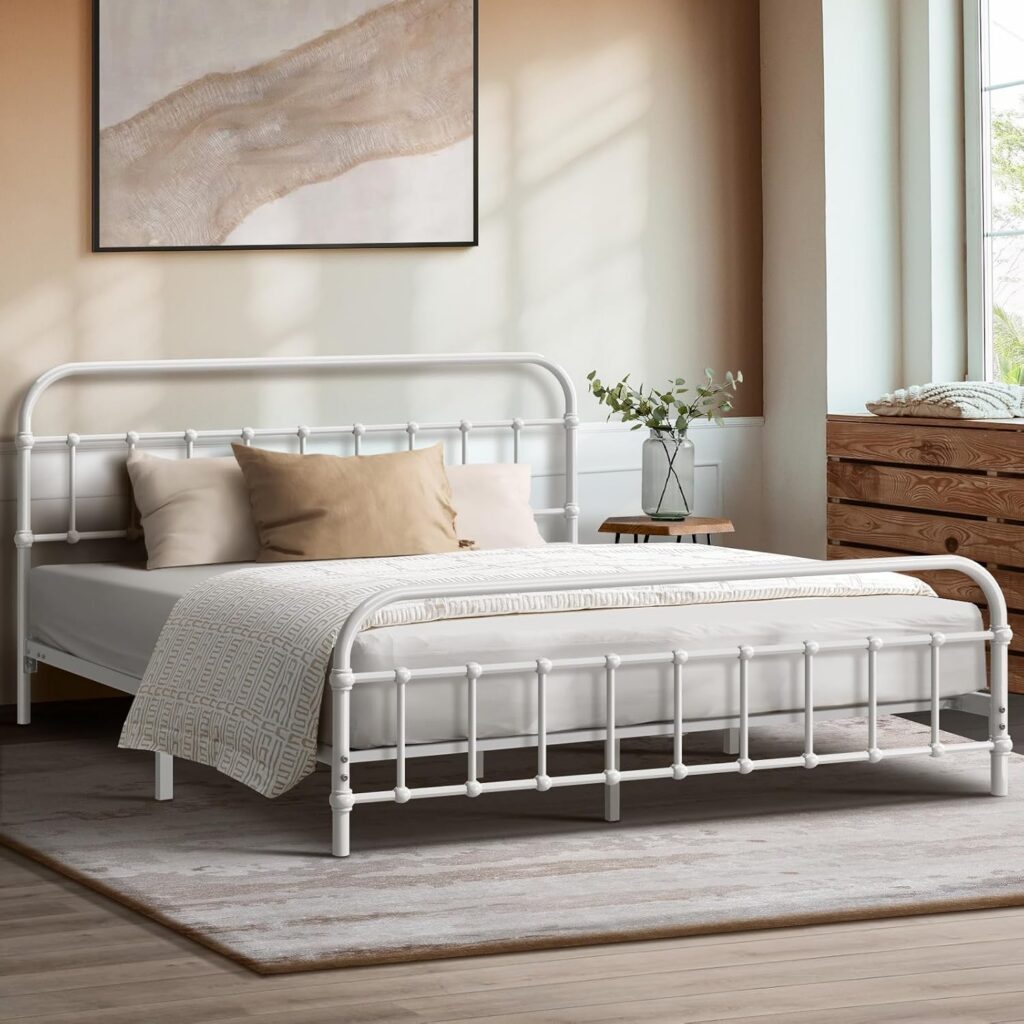 Oikiture Queen Heavy Duty Metal Bed Frame