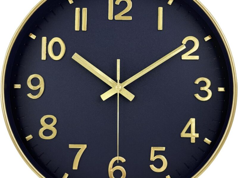Aedyns Raised Gold Numeral Wall Clock