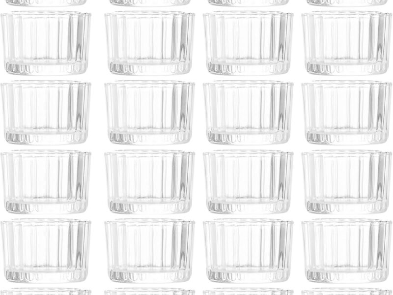 Clear Glass 24 Small Tealight Candle Holders