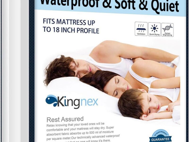 Kingnex Queen Bamboo Waterproof Mattress Protector