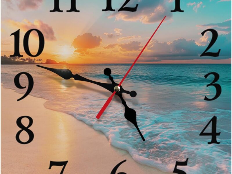 Britimes Coastal Square Wall Clock