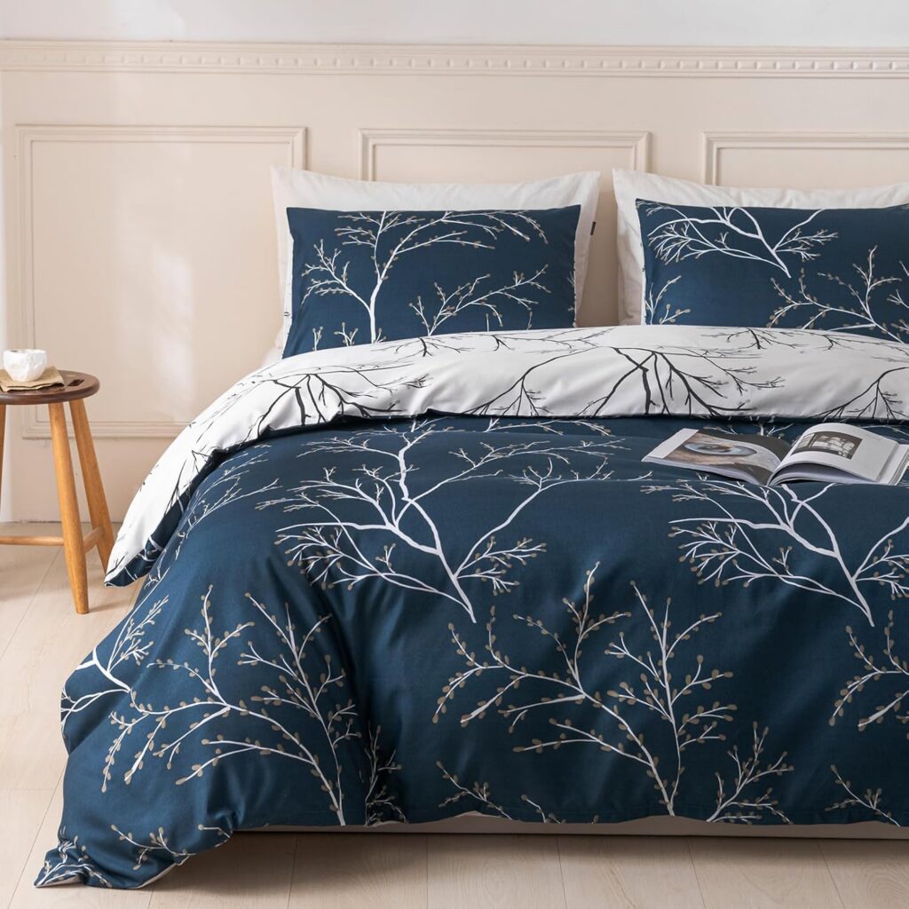 TTCM Blue Floral Microfibre Quilt Cover Set