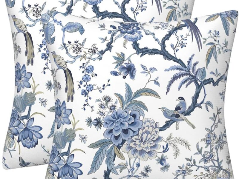 DILOXNSU Velvet Bird Cushion Covers, Set of 2
