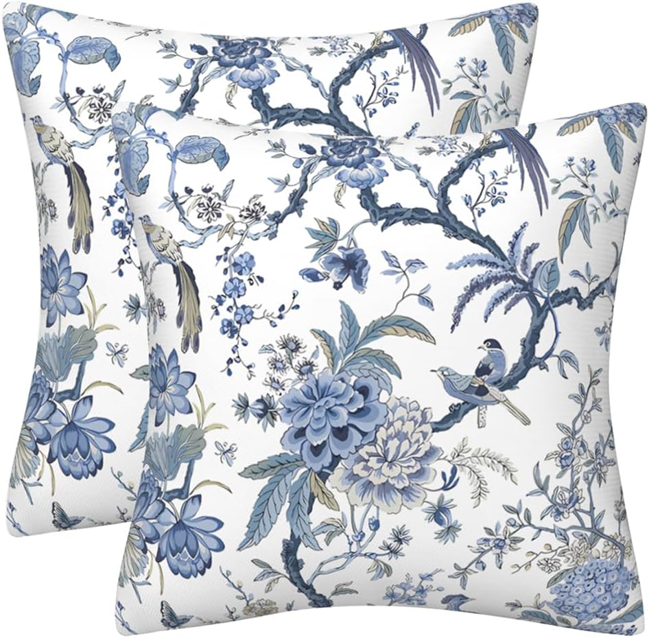 DILOXNSU Velvet Bird Cushion Covers, Set of 2