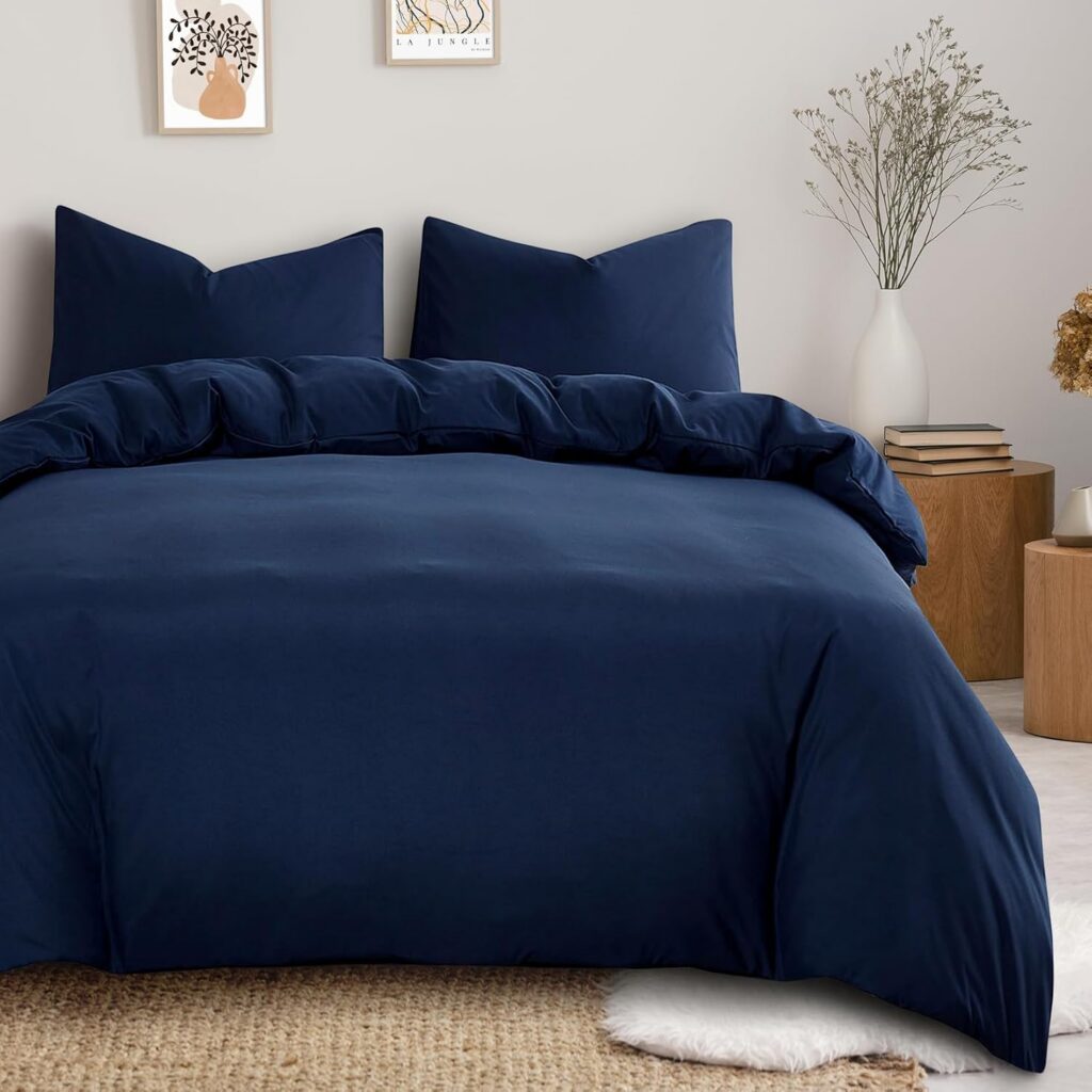 Wake In Cloud Navy Microfibre Quilt Cover Set