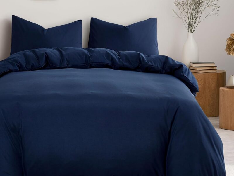 Wake In Cloud Navy Microfibre Quilt Cover Set