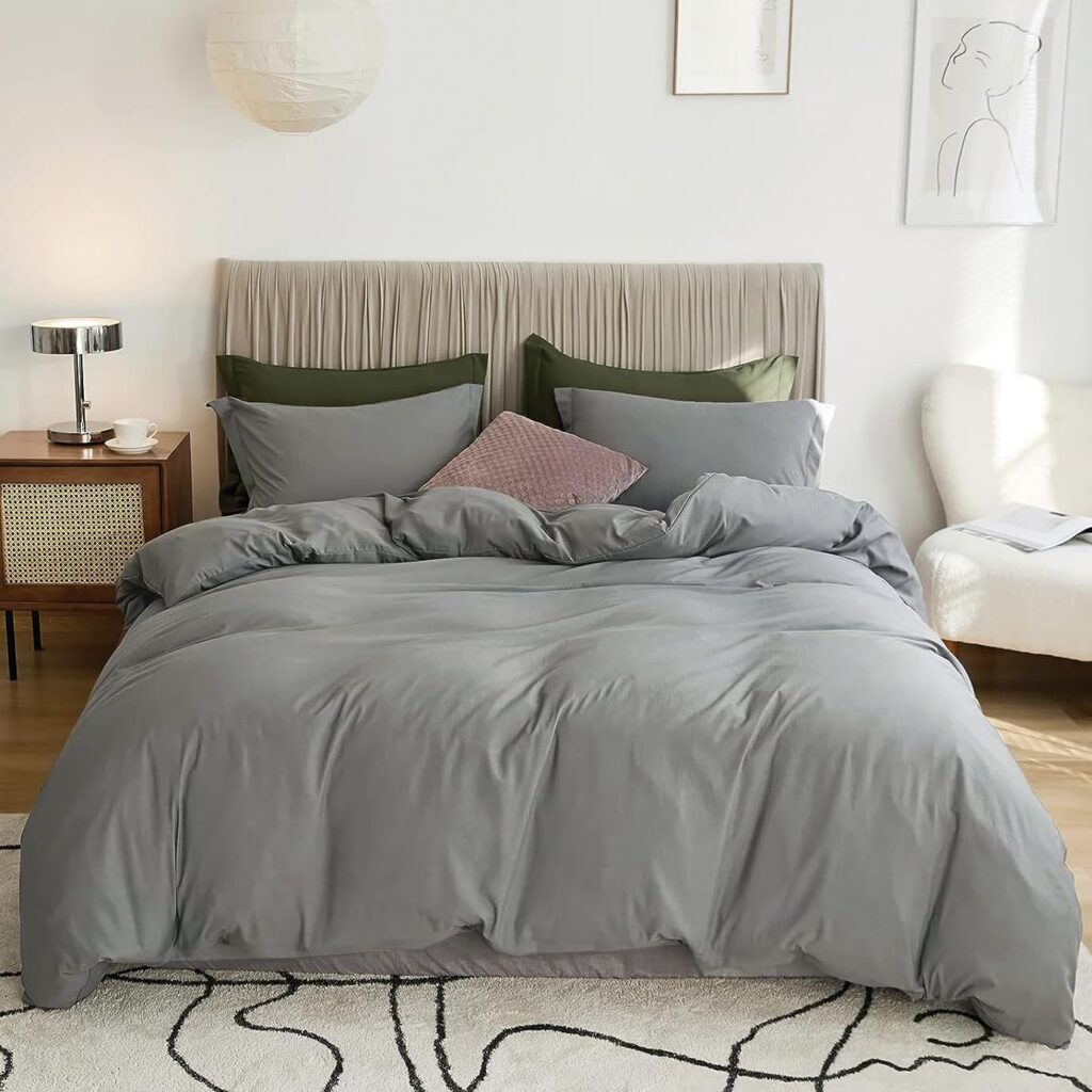 ForZzz Microfiber Queen Quilt Cover Set