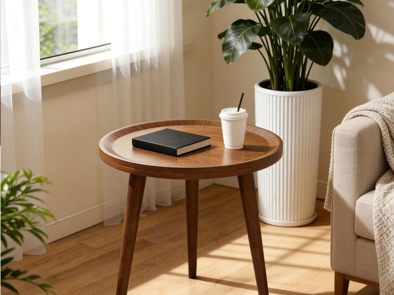 ccook Wooden Legs Side Table