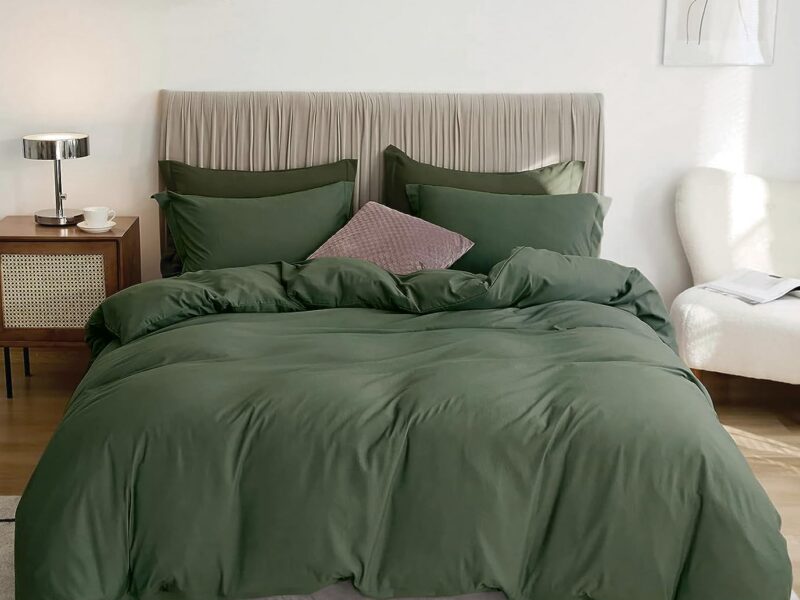 ForZzz Olive Green 2000TC Microfibre Quilt Cover Set