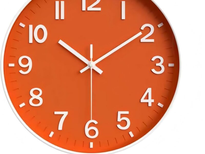 XINHEFENG Sweep Wall Clock, Orange