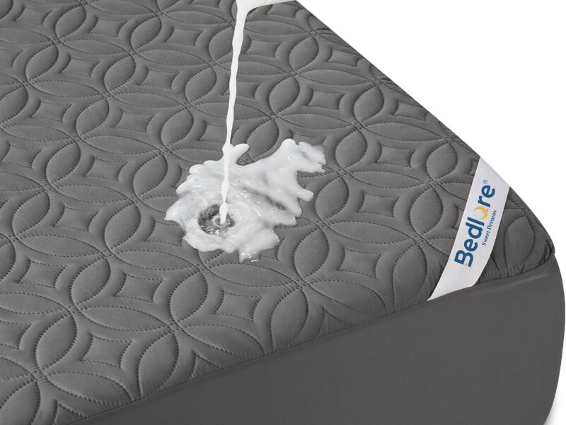 BEDLORE Double Grey Waterproof Mattress Protector