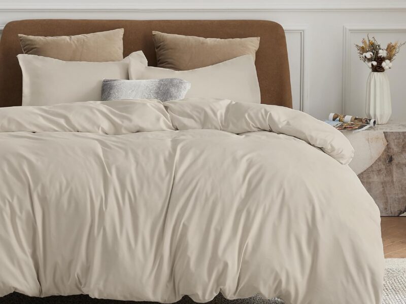 Bedsure Double Brushed King Quilt Cover Set