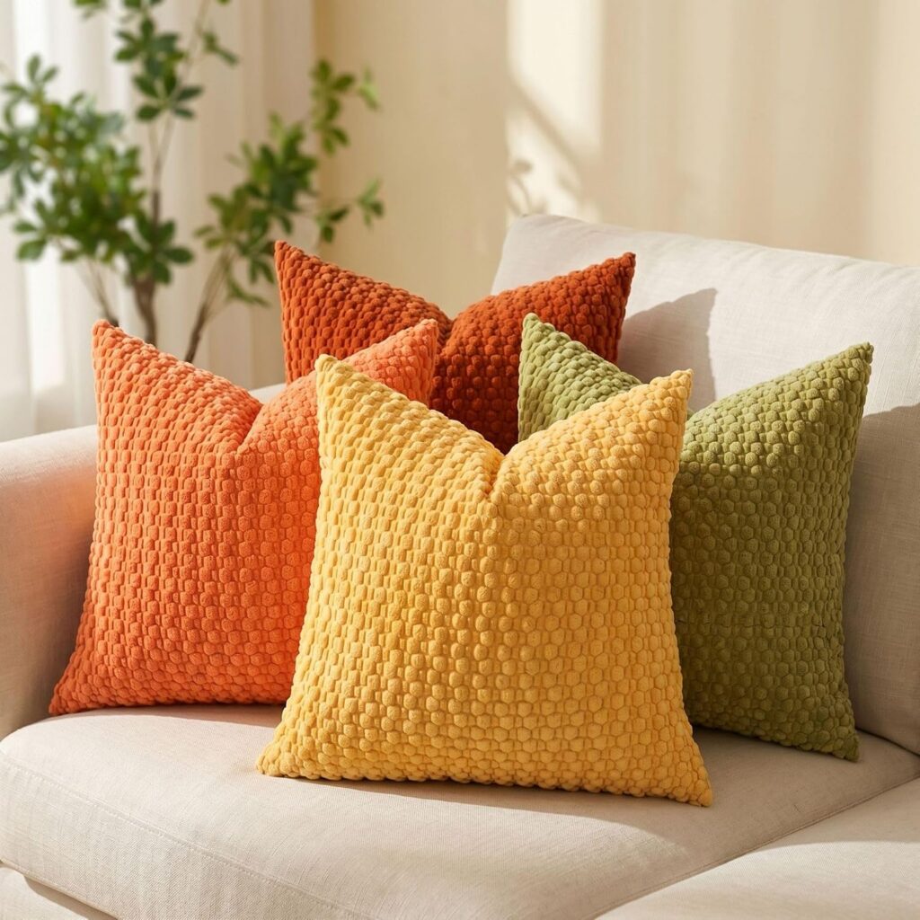 Velgan Corduroy Striped Cushion Covers, Set of 4