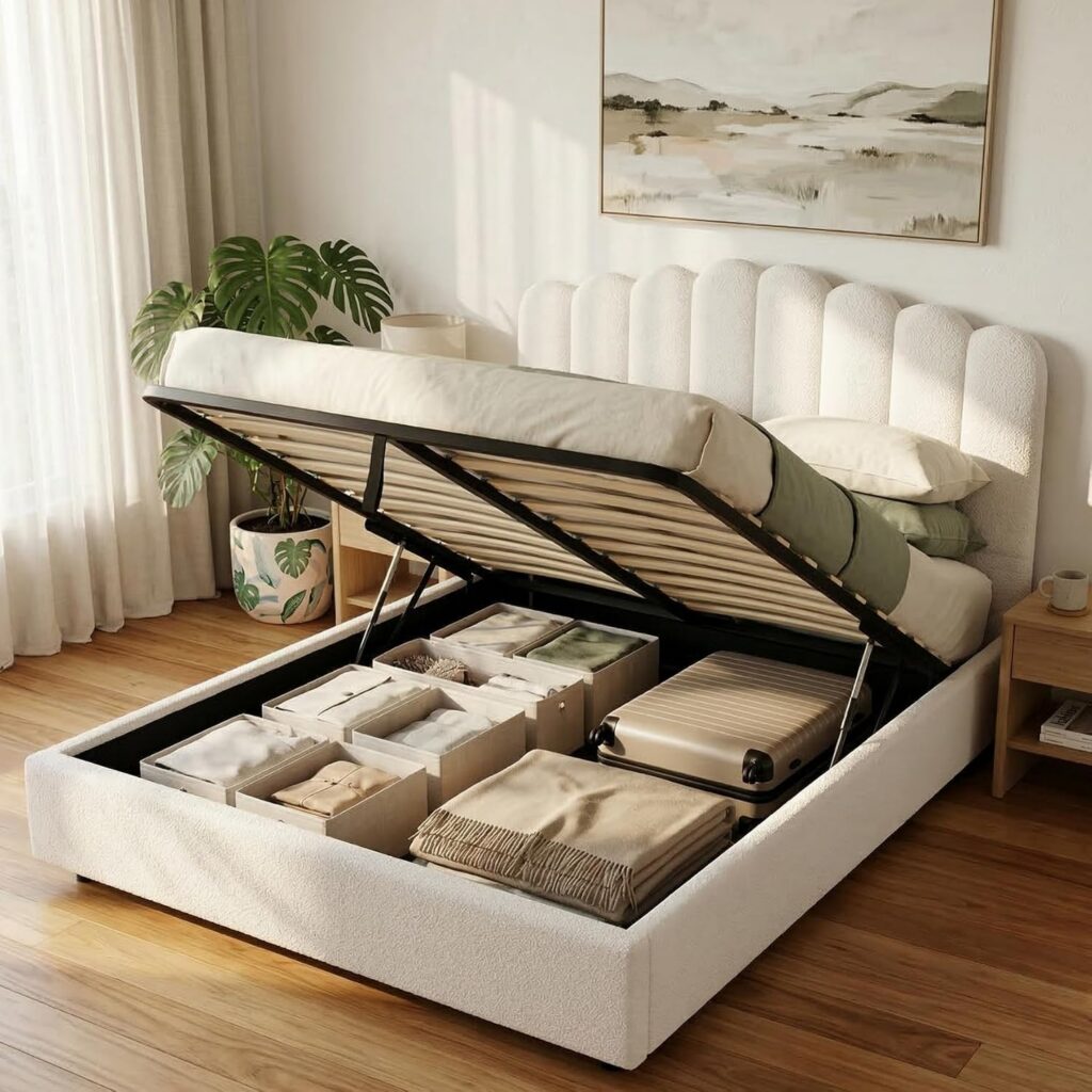 Artiss Double Gas Lift Storage Bed Frame