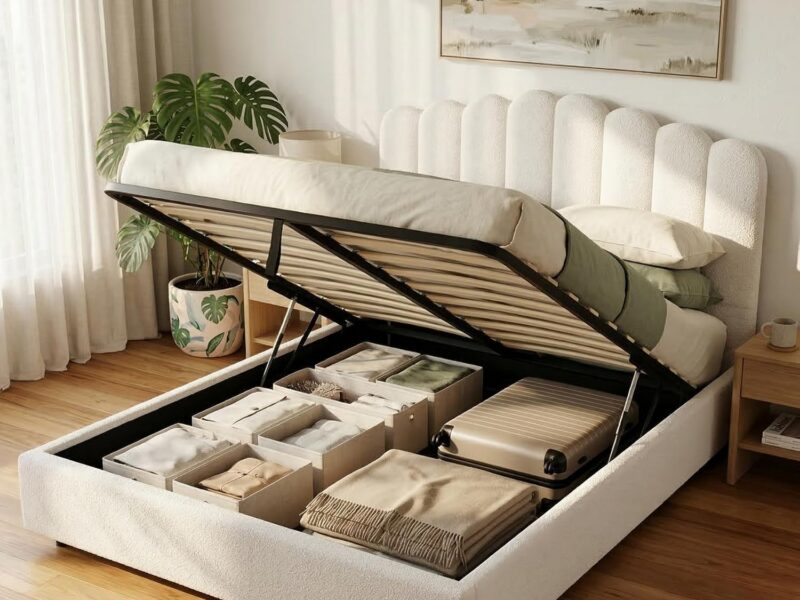 Artiss Double Gas Lift Storage Bed Frame
