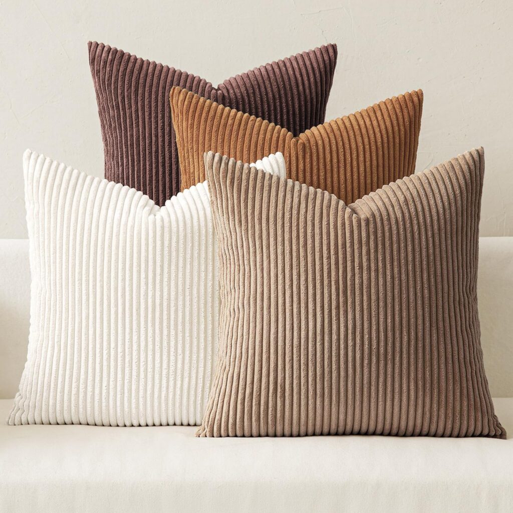 Velgan Corduroy Cushion Covers, Set of 4