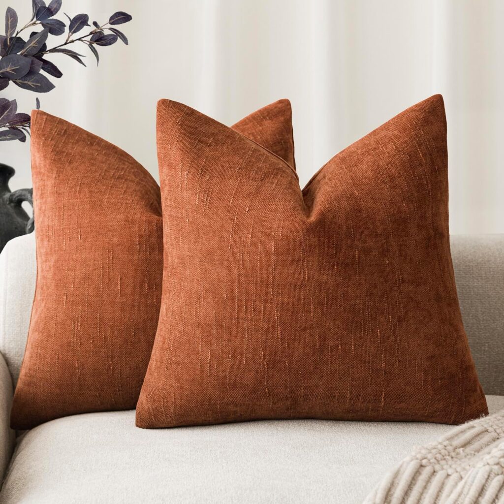 Foindtower Polyester Textured Cushion Covers, Set of 2
