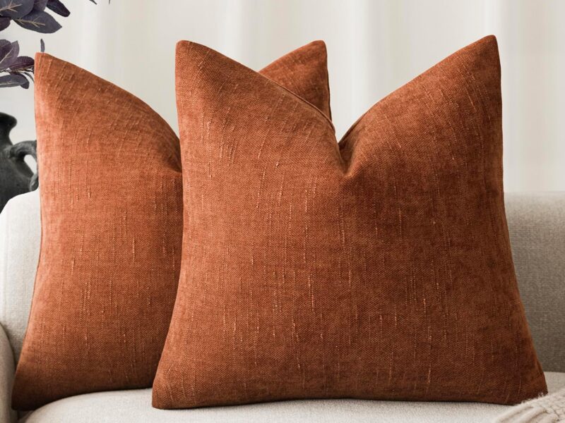 Foindtower Polyester Textured Cushion Covers, Set of 2