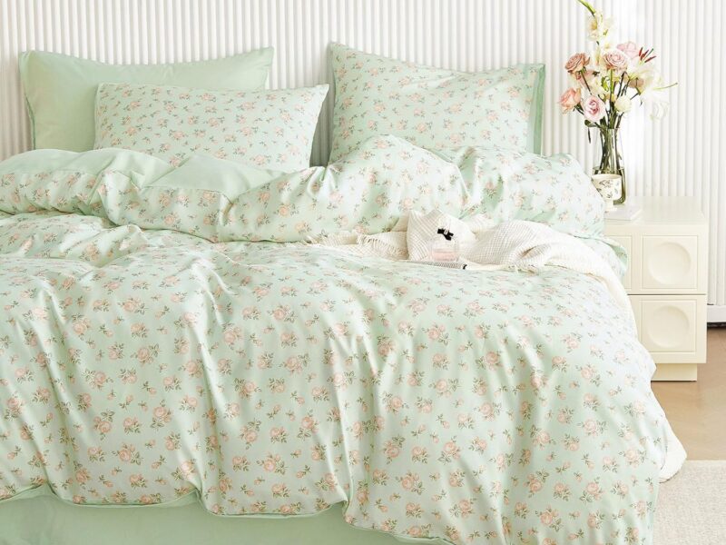 Wake In Cloud Floral Queen Duvet Cover Set