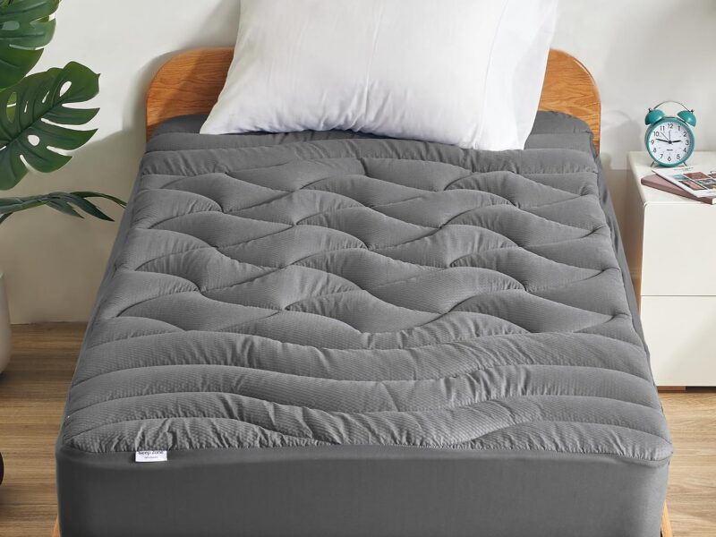 SLEEP ZONE Twin XL Cooling Mattress Topper