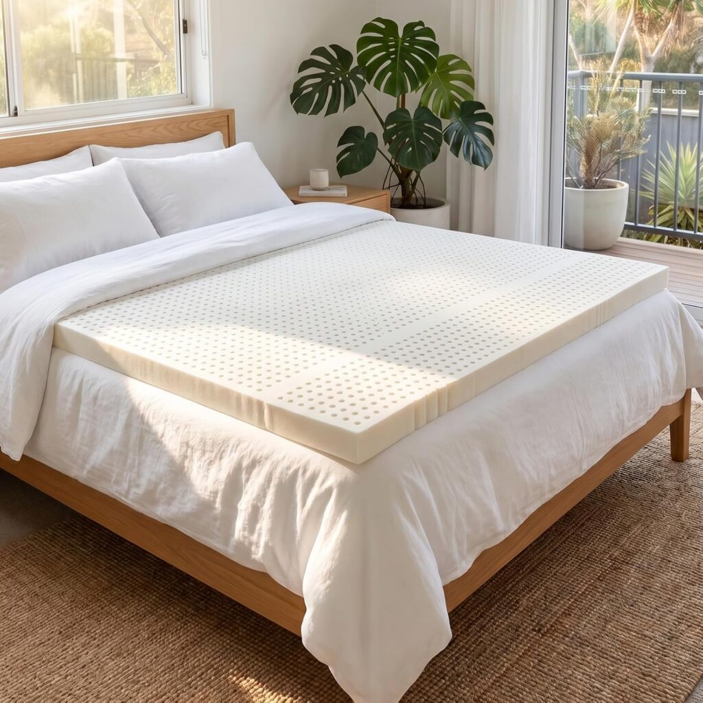 DreamZ Natural Latex 7 Zone Mattress Topper, Queen, 5cm