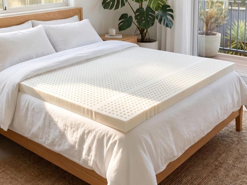 DreamZ Natural Latex 7 Zone Mattress Topper, Queen, 5cm