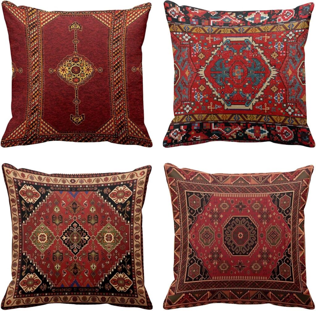 Britimes Polyester Tribal Cushion Covers, Set of 4