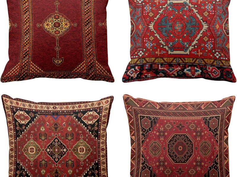Britimes Polyester Tribal Cushion Covers, Set of 4