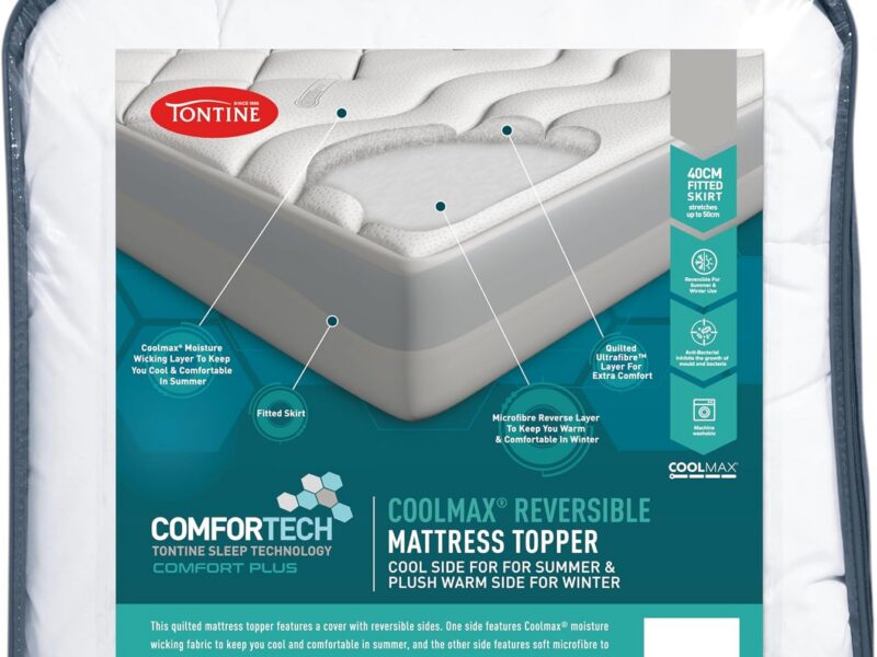 Tontine Comfortech Reversible Coolmax Mattress Topper, King