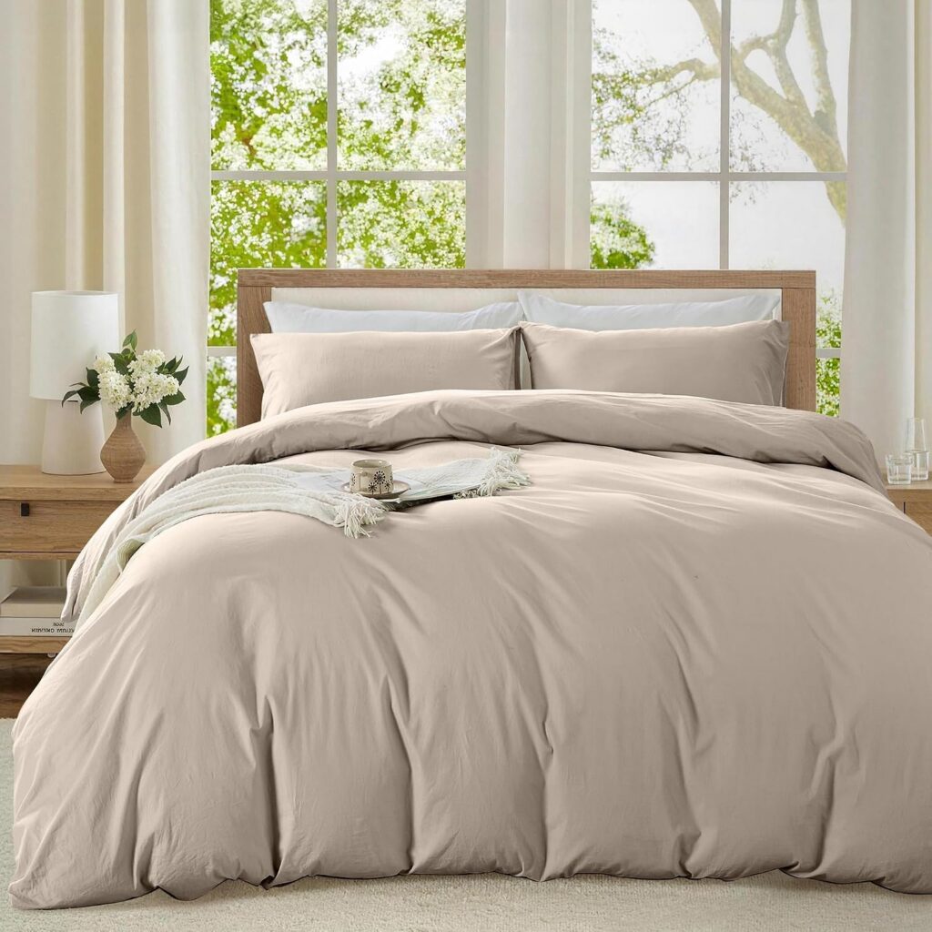 LINENOVA Stone Washed Cotton Quilt Cover Set