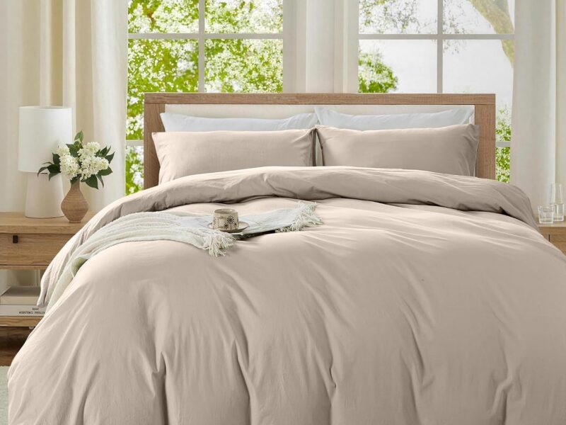 LINENOVA Stone Washed Cotton Quilt Cover Set