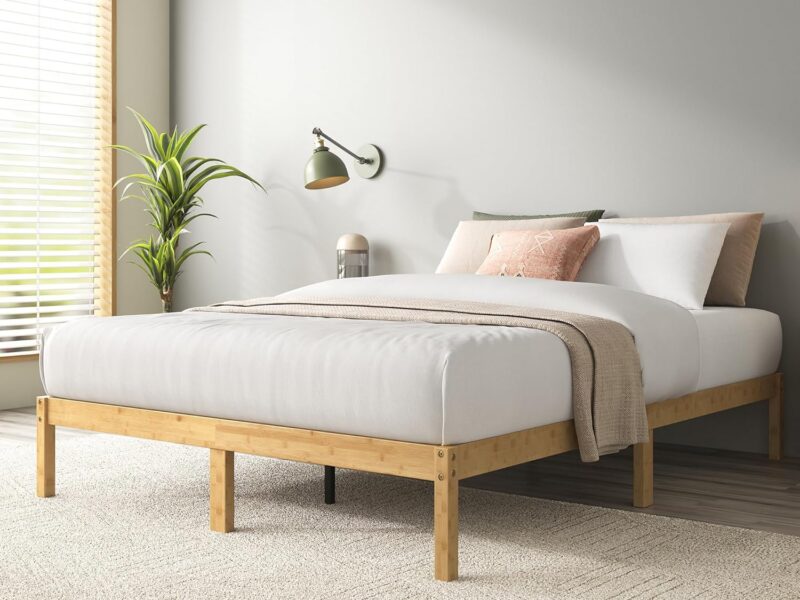 Zinus Double Natural Bamboo Bed Frame